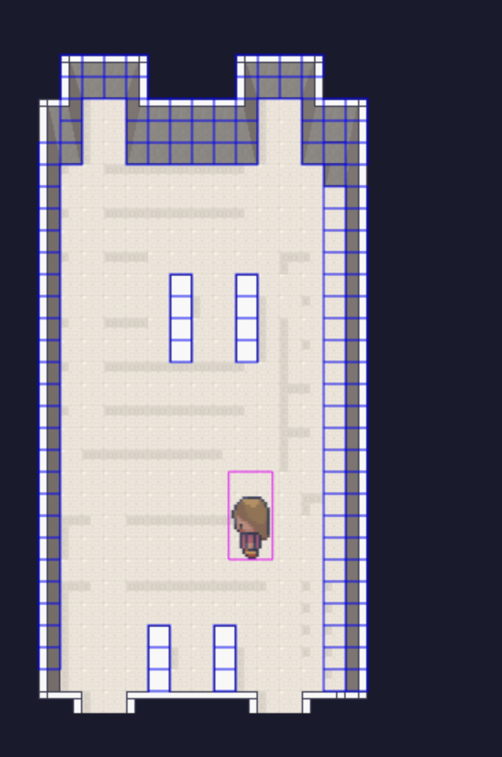 Collision debug view